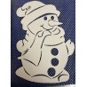 Okenní dekorace sněhulák